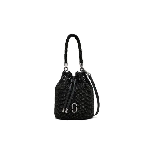 MARC JACOBS Aluminum Infused Glass Bucket Bag, Shoulder Bag, Crossbody Bag, Handbag Mini Women's Black