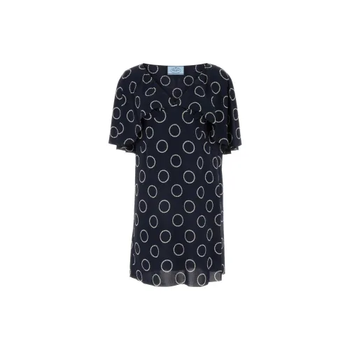 PRADA SS24 Short Sleeved Dress Women's Black