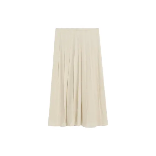 Massimo Dutti Casual Long Skirts Women's Off White