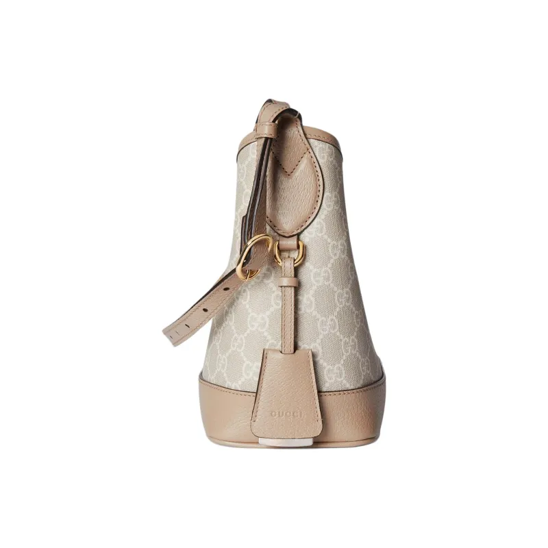 GUCCI GG Supreme Canvas Handbag Shoulder Bag Small Size Women's Beige & White-3