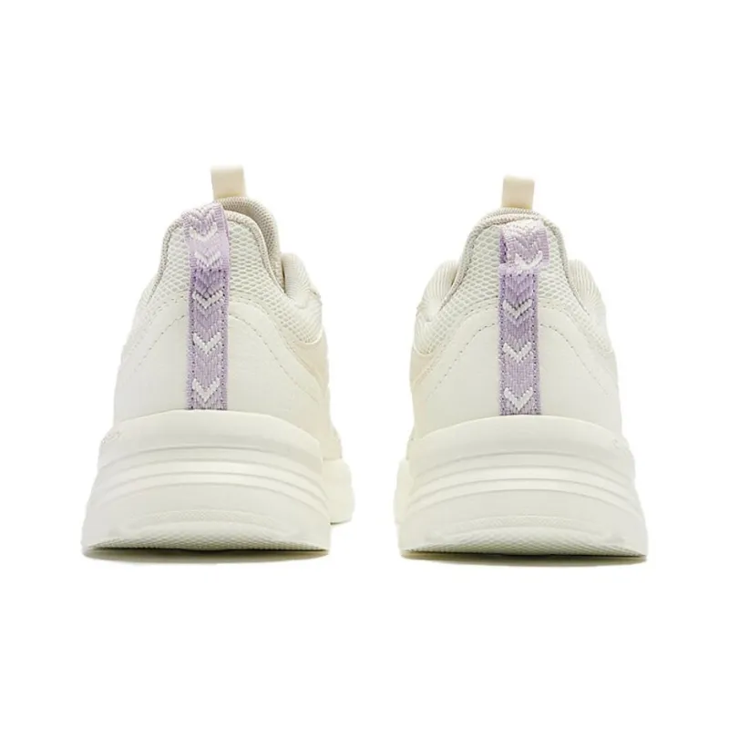QIAODAN Cushioning, Wear Resistant Low Top Running Shoes Women's White Purple-4