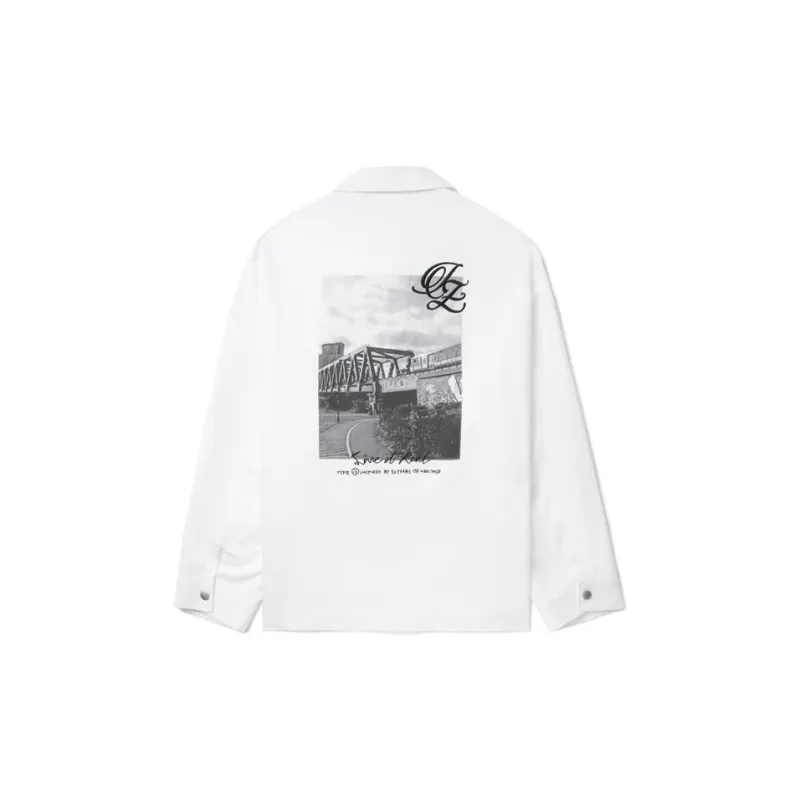 Izzue Photography print Gabardine Shirt Jacket-1
