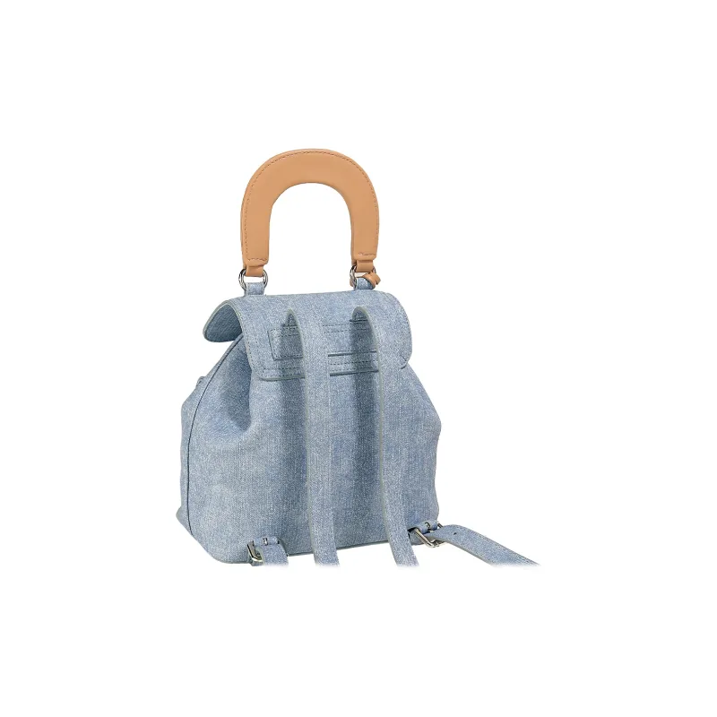 AILUXI Synthetic Leather Backpack Regular Women's Denim Blue-2