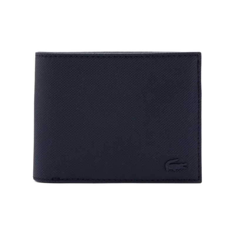 LACOSTE Polyurethane Bonded Recycled Canvas Wallet Regular Men's Blue-0