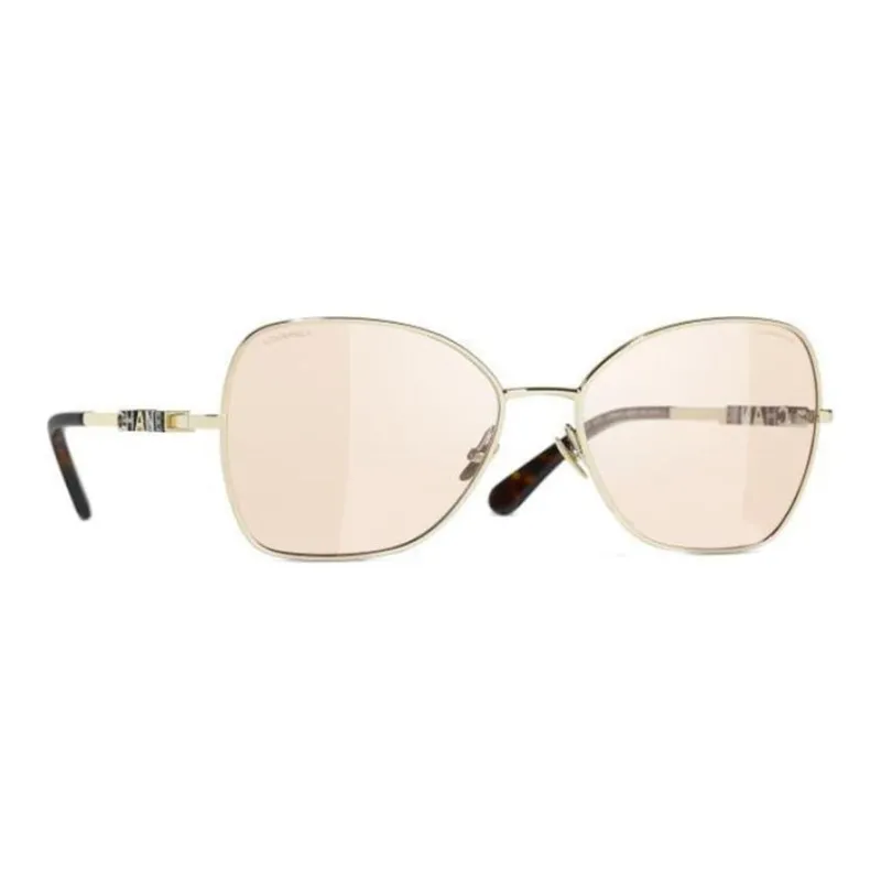 CHANEL Butterfly Sunglasses Unisex Gold-2