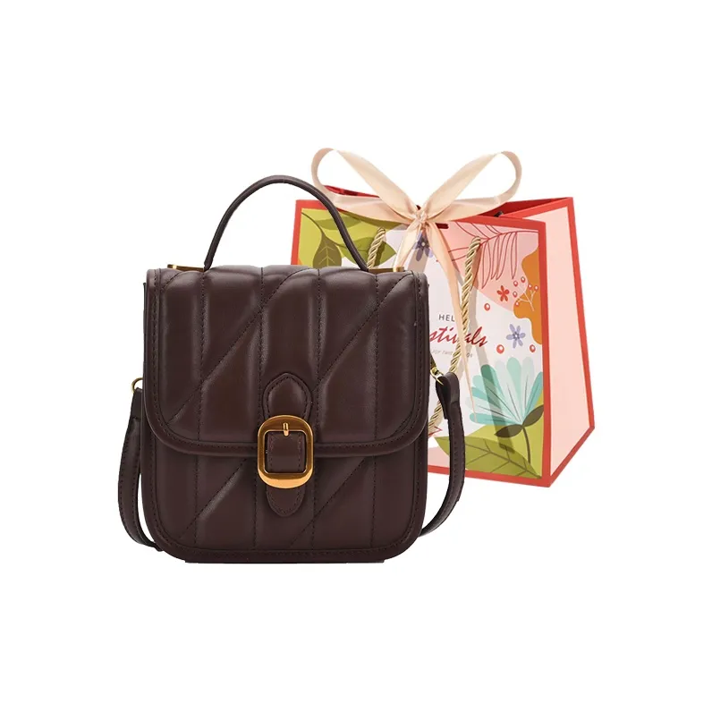 Cwatcun PU Double Shoulder, One Shoulder Handbag Regular Women's White/Black/Coffee-5