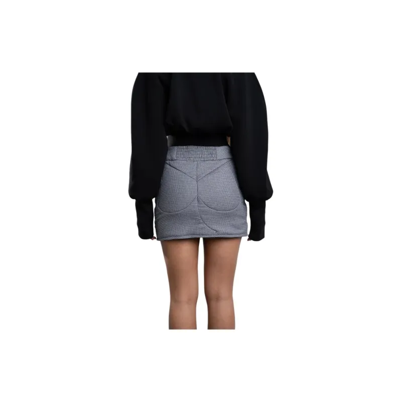 NATASHA ZINKO Casual Short Skirts Women's Blue Gray-1
