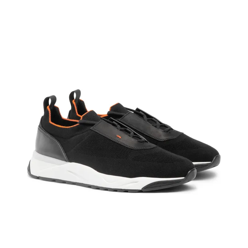 Santoni Round Toe Knitted Sneakers-2