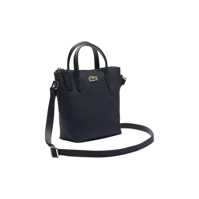 LACOSTE PVC Handbag, Crossbody Bag, Shoulder Bag Mini Women's Blue-1