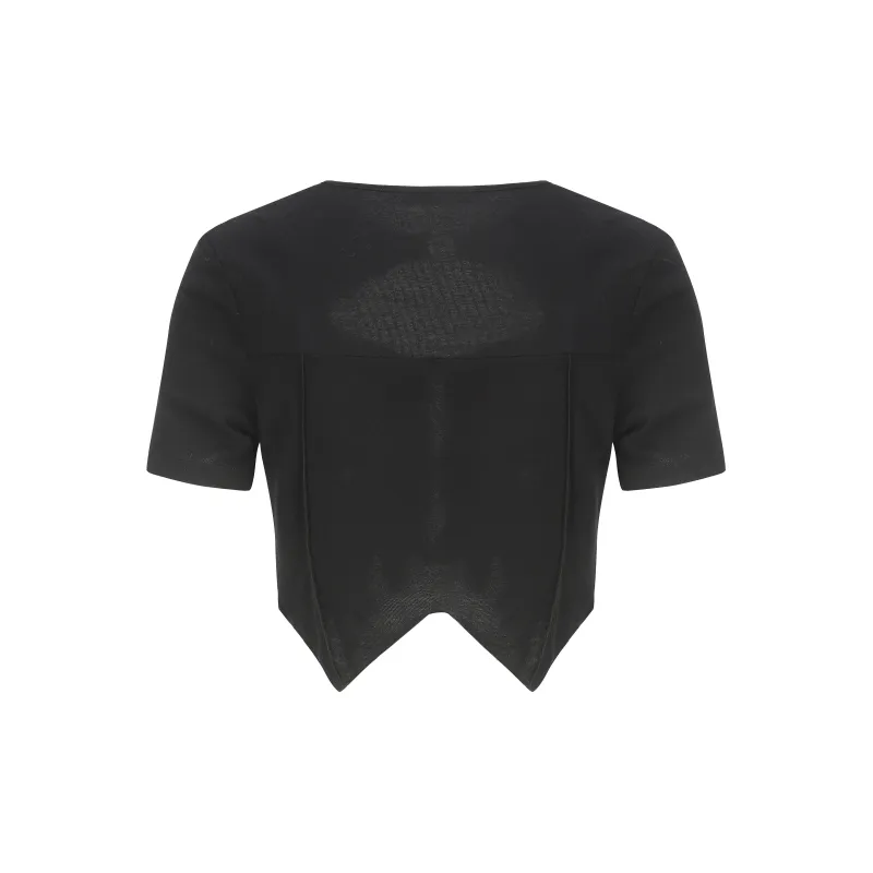 GIMING Crop Tops Women's Black-1