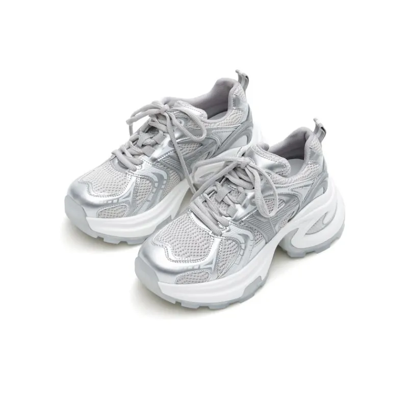 MASOOMAKE Breathable Height Increasing Chunky Sneakers Women's-9