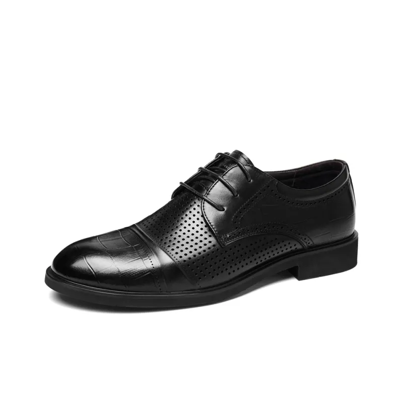 SEPTWOLVES Dress Shoes Men Low Top Black/Black-1