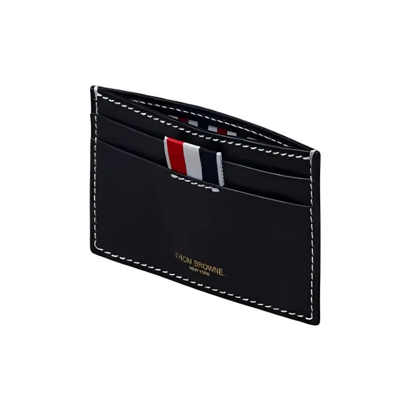THOM BROWNE 4 Bar Tab Logo Printed Cardholder-2
