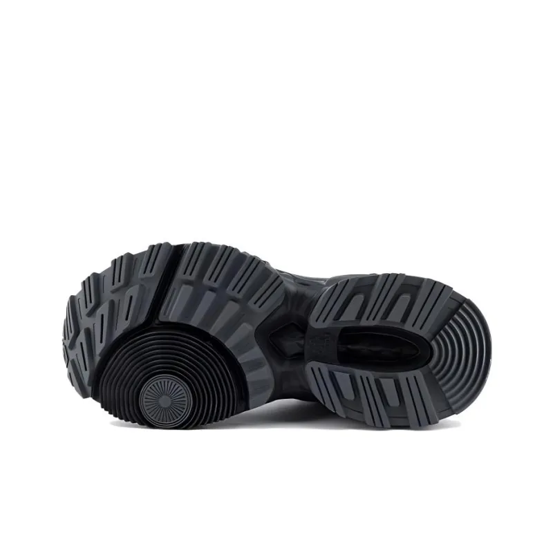 Kappa Anti Slip Wear Resistant Low Top Chunky Sneakers Unisex Black-4