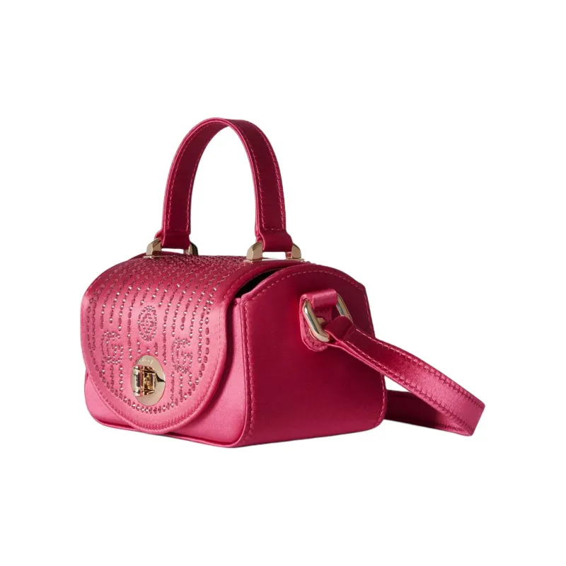 GUCCI Silk Satin Shoulder Bag Crossbody Bag Handbag Kids' Pink-1