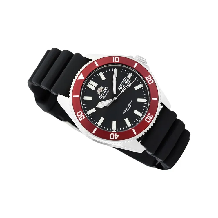 ORIENT Automatic Mechanical Movement Rubber Strap Watch Men's Watches Black Dial-1
