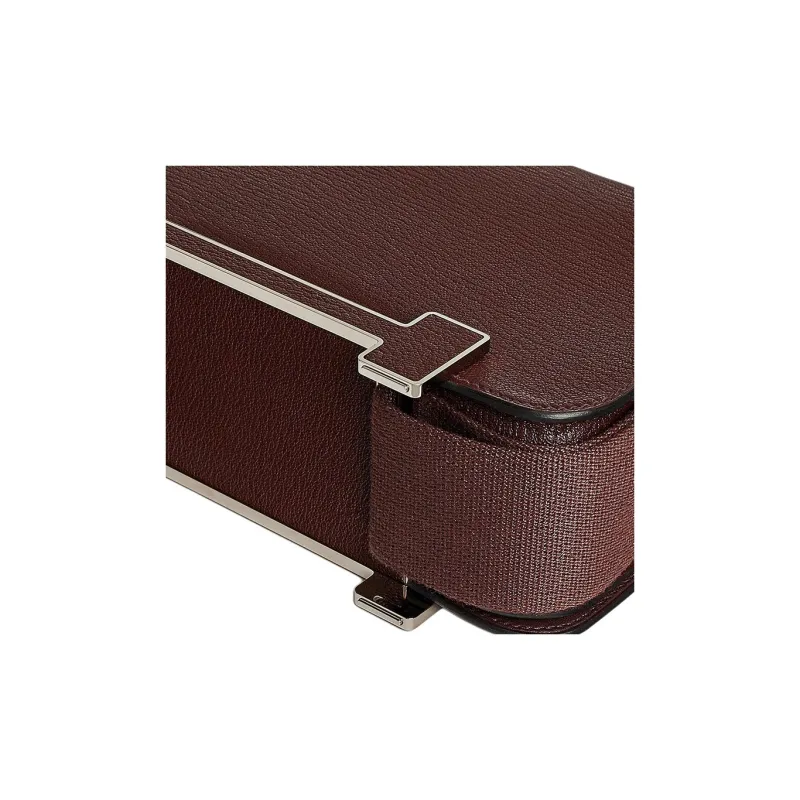 HERMES Geta Mysore Goat Skin Wooden Sandal Bag Crossbody Bag Shoulder Bag Women's Saddle Red-3