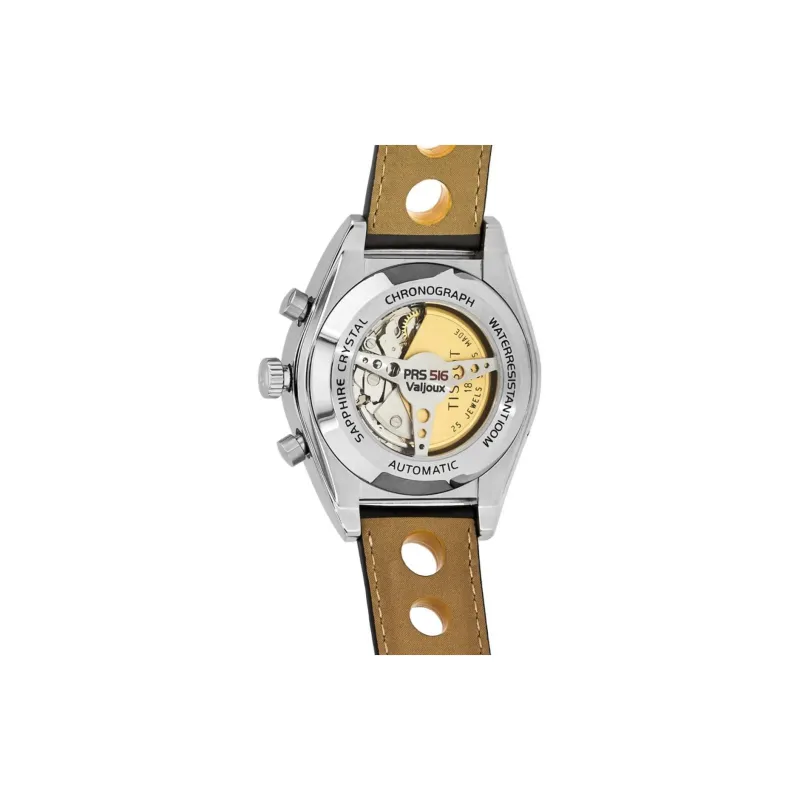 TISSOT Automatic Mechanical Movement Men's Watches Watch 41mm Black Dial Stainless Steel Case Cow Leather Strap-4