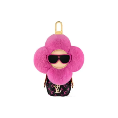 LOUIS VUITTON Leather Bag Charm Bag Accessory Women's Pink