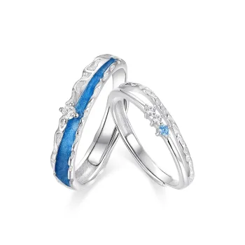 KADER 925 Sterling Silver Rings Unisex Silver white Gift Box