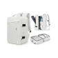 Crescent White[Includes Wet-Dry Separation Pocket+Expandable Capacity]