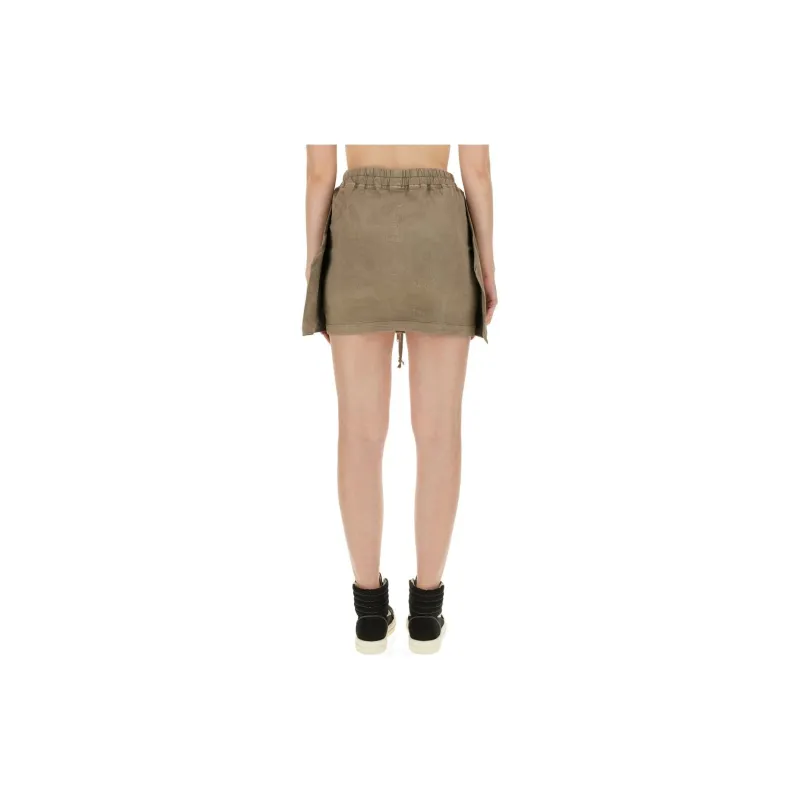 Rick Owens DRKSHDW Lido Drawstring Mini Skirt-1