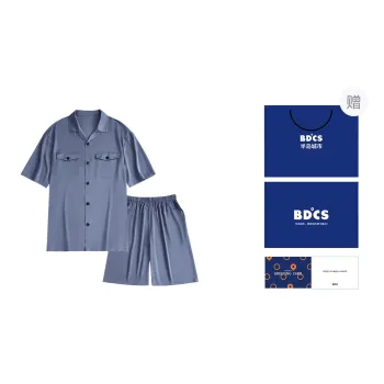 Peninsula City Pajama Set Men's Gift Box Set Dusty Blue