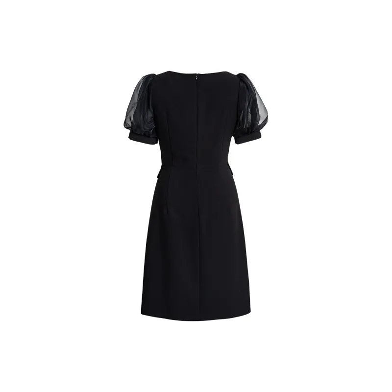 ROEYSHOUSE Short Sleeved Dresses Women's Black-1