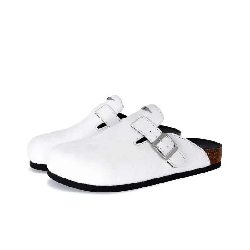 TERRA INCOGNITA Cork Sole Fuzzy Quiet Wrap toe Slippers Unisex-1
