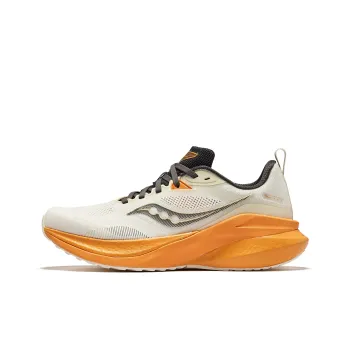 Saucony MARSHAL Slip Resistant Breathable Lightweight Low Top Running Shoes Men's Beige Orange