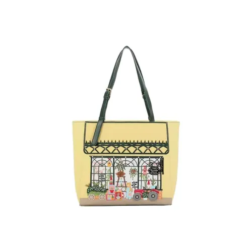Vendula PU Tote Bag, Shopping Bag, Shoulder Bag Large Size Women's Yellow