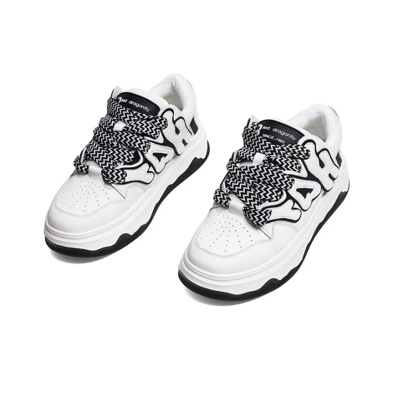 RED DRAGONFLY Height Increasing Breathable Slip Resistant Low Top Skateboard Shoes Unisex-3
