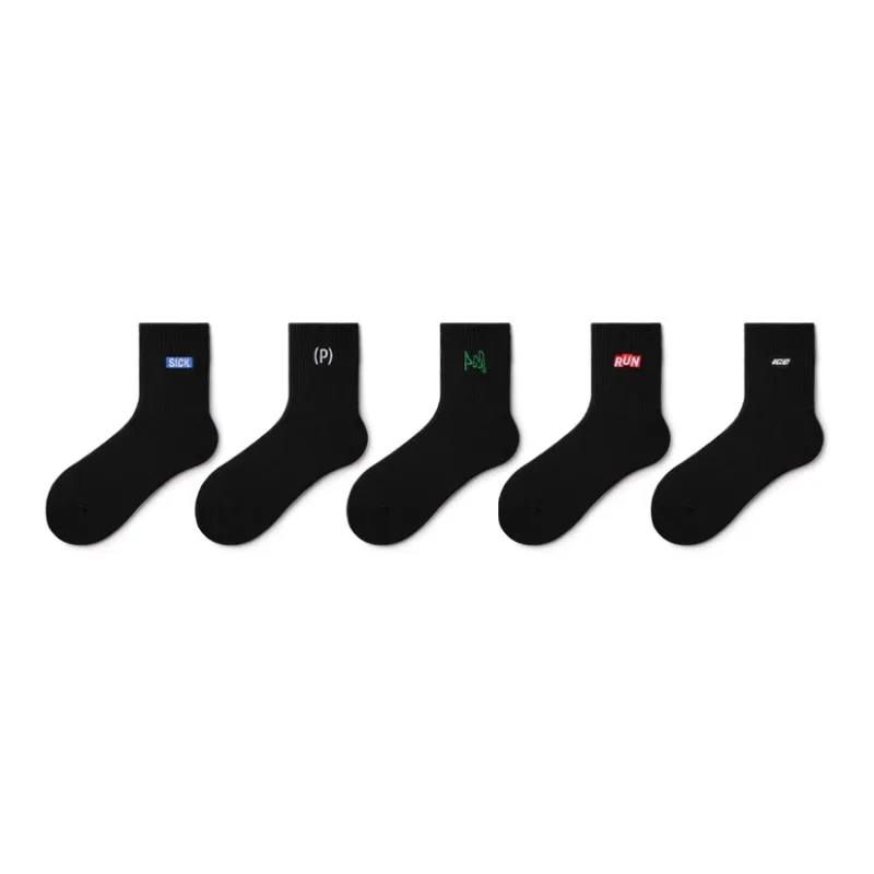 Primeet Mid Calf Socks Spring Summer Women's 5 Pack White-21
