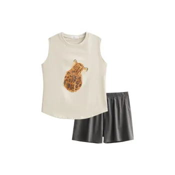 Same Language Pajama Set Summer Women's Apricot