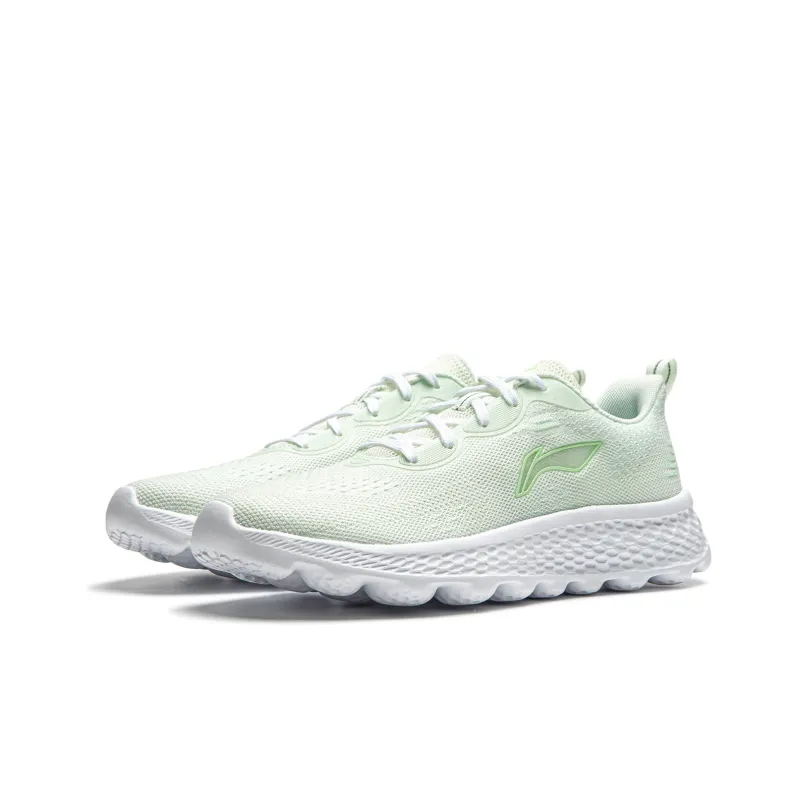 LiNing Low Top Running Shoes Women's White Green-2