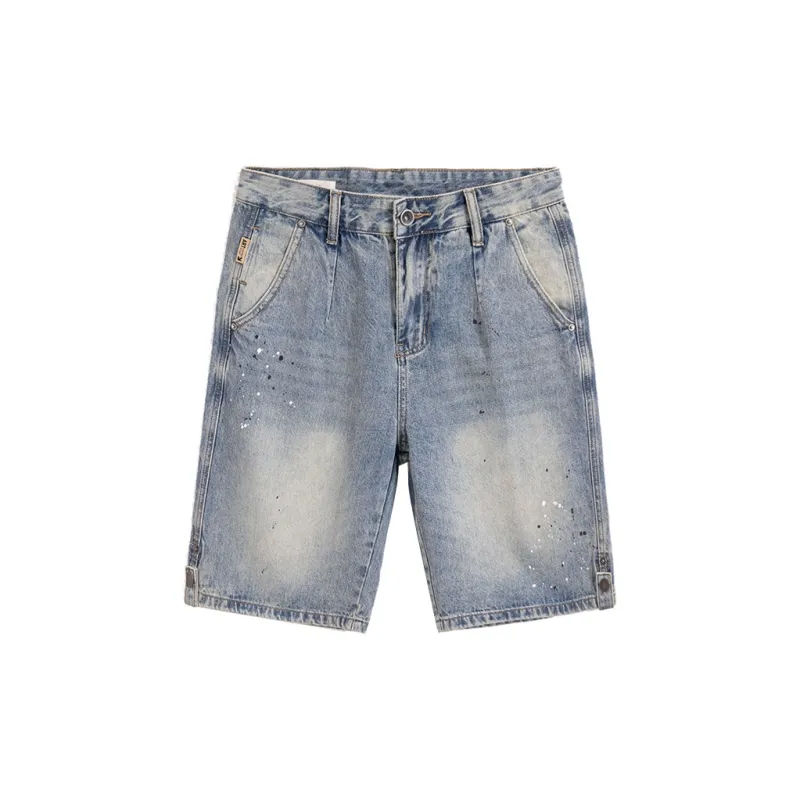 Jeep Denim Shorts Men's Light Pine Blue-1