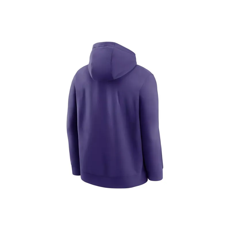 Nike Lsu Tigers Primetime Evergreen Club Primary Logo Men's Nike College Pullover Hoodie-1