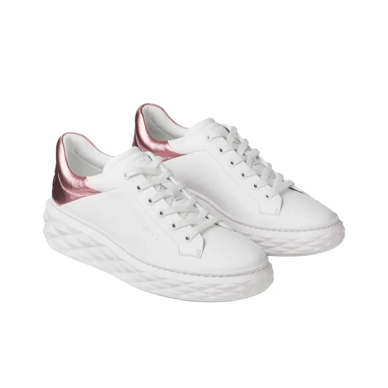 Jimmy Choo Diamond Low Top Casual Shoes Women's White-2
