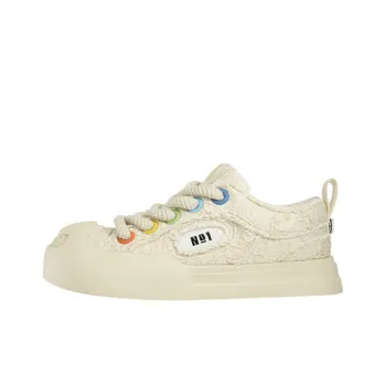 Ouder x Nam Po Wan Mid-Top Skateboard Shoes Unisex Ecru