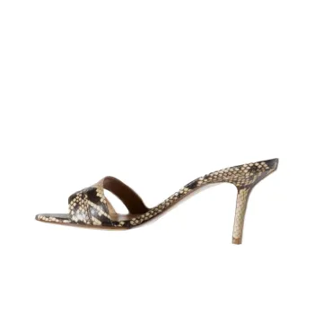 FRANCESCO RUSSO Slide Slippers 7.5cm Women's Tan