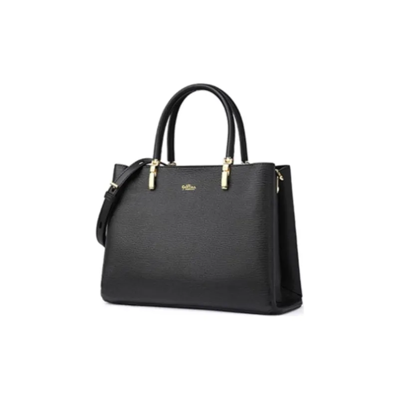 GOLDLION Cow Leather Bonded Synthetic Leather Portable Crossbody Bag Shoulder Bag Women's Blue/Black/Apricot-1