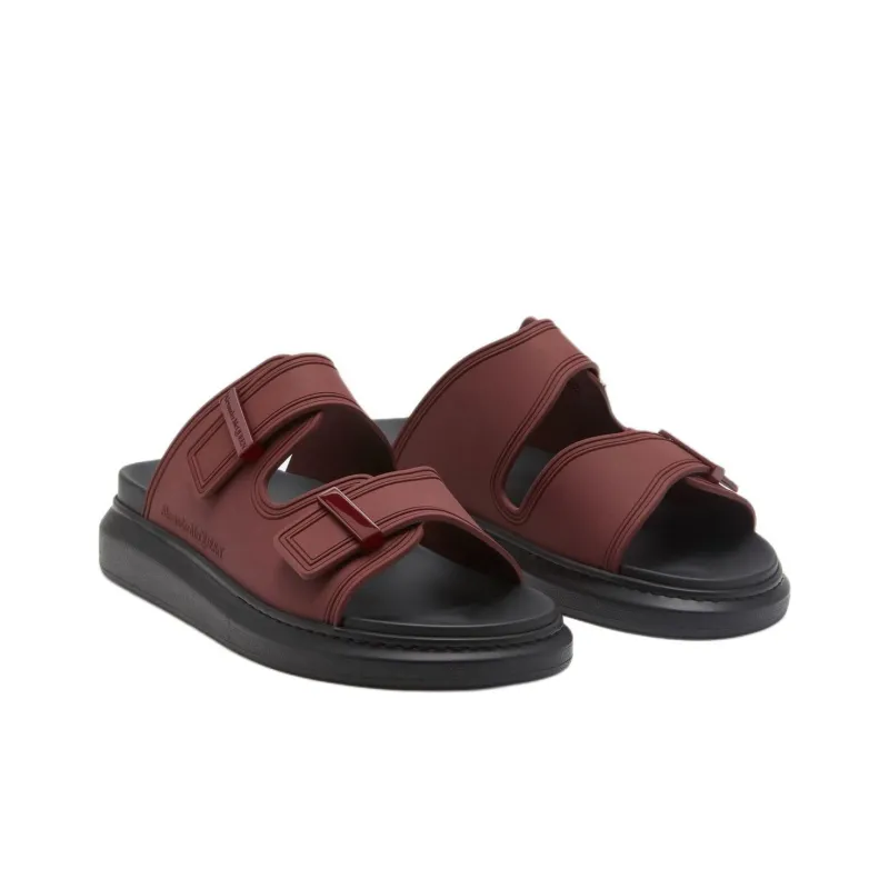 Alexander McQueen Slide Slippers Men's Burgundy-3