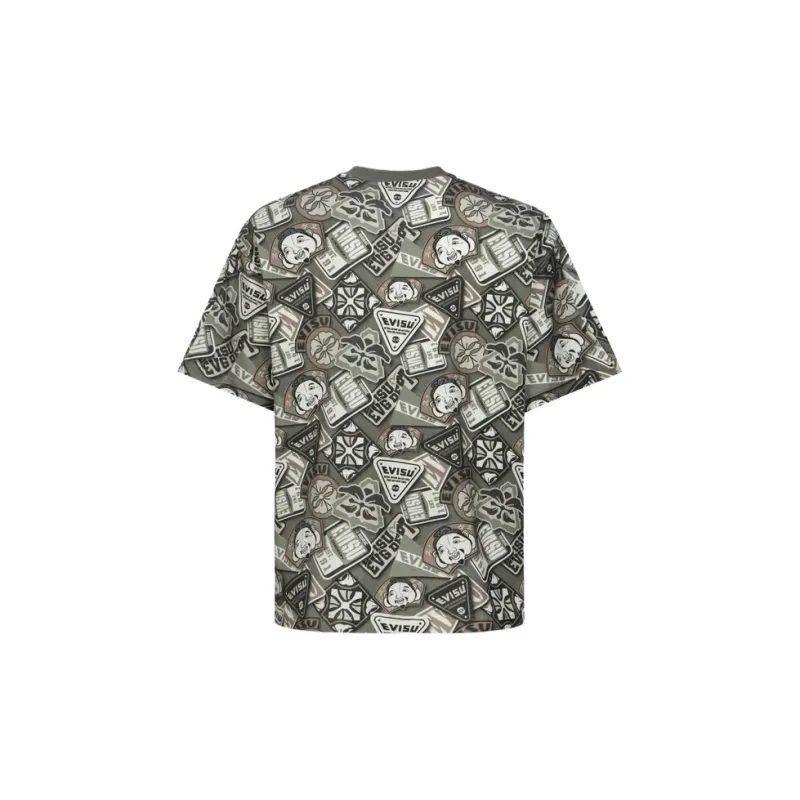 EVISU T Shirts Men Army Green Full Floor-1