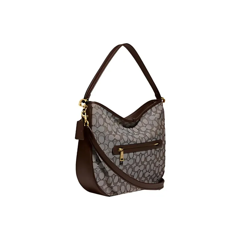 COACH Leather Shoulder Bag, Crossbody Bag Women's Brown-1