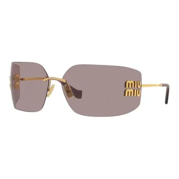 MIU MIU Square Sunglasses Women's Gold