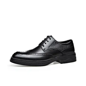 XIAOTOULANG Dress Shoes Men Low Top Black/Brown