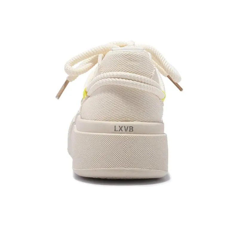 LXVB Low-Top Skateboard Shoes Women's Ecru-4