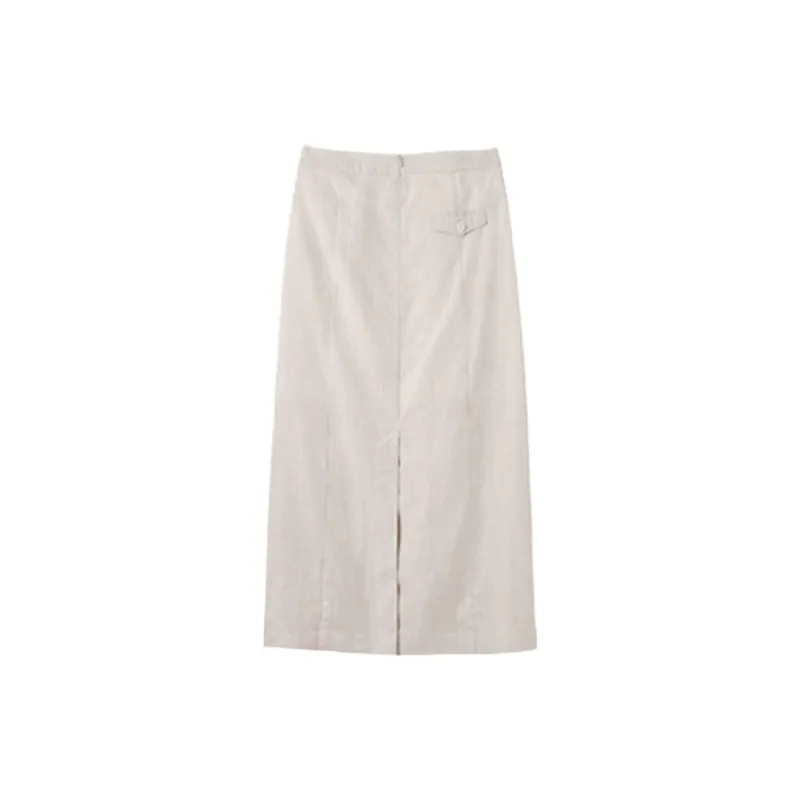 THE SEA LIFE Casual Long Skirt Women's White Dew-1