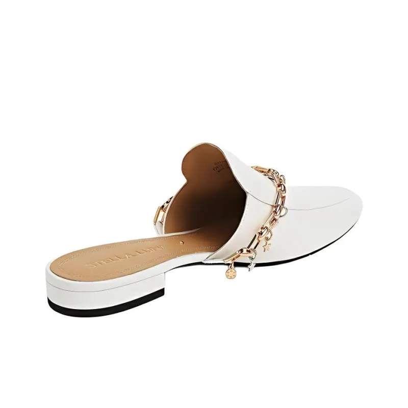 STELLA LUNA Wrap-toe Slippers Women's White-3