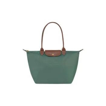 LONGCHAMP Le Pliage Polyamide Canvas Dumpling Bag Handbag Shoulder Bag Large Size Women's Sage Green
